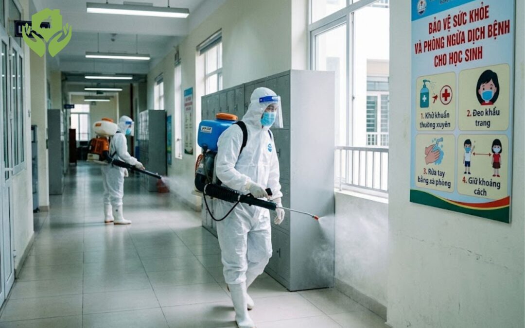 Môi trường học tập sạch khuẩn giúp bảo vệ sức khỏe học sinh