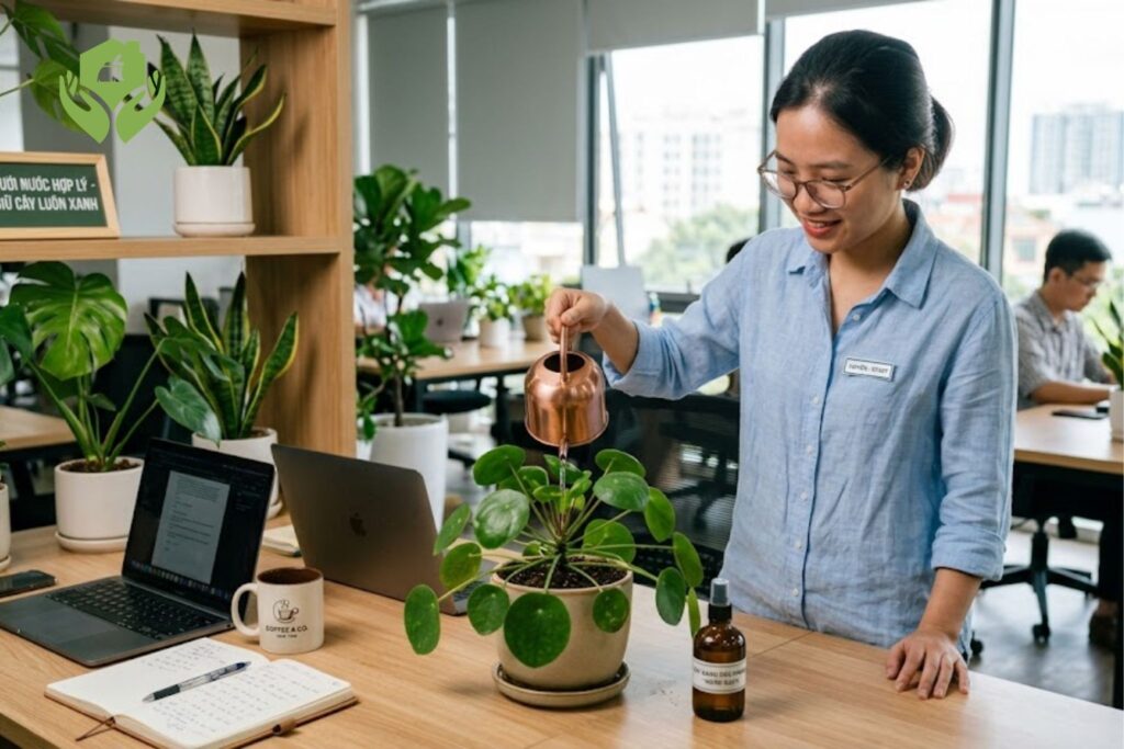 Cách chăm sóc cây cảnh trong văn phòng ít ánh sáng