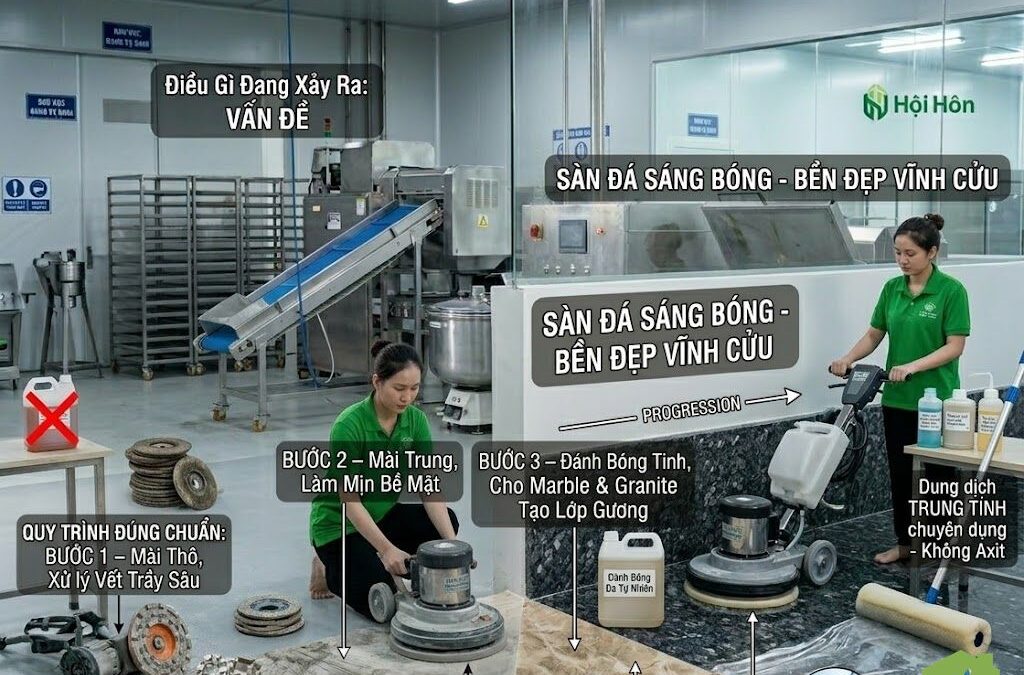 Đánh Bóng Sàn Đá Hoa Cương – Khi Ngôi Nhà Của Bạn Xứng Đáng Lấy Lại Ánh Sáng Ngày Đầu