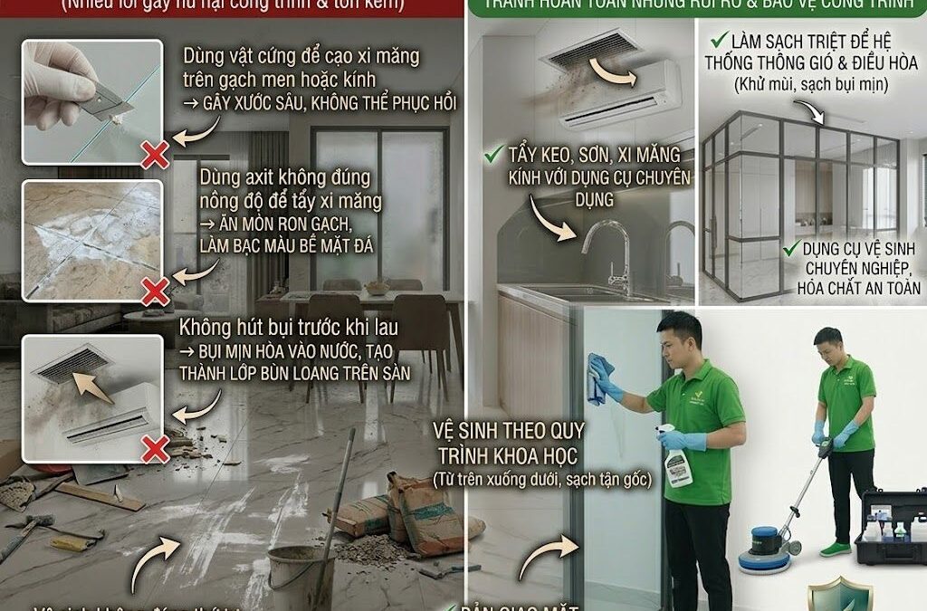 Dọn Dẹp Nhà Sau Xây Dựng – Đừng Để Bụi Xi Măng “Ăn Mòn” Ngôi Nhà Mới Của