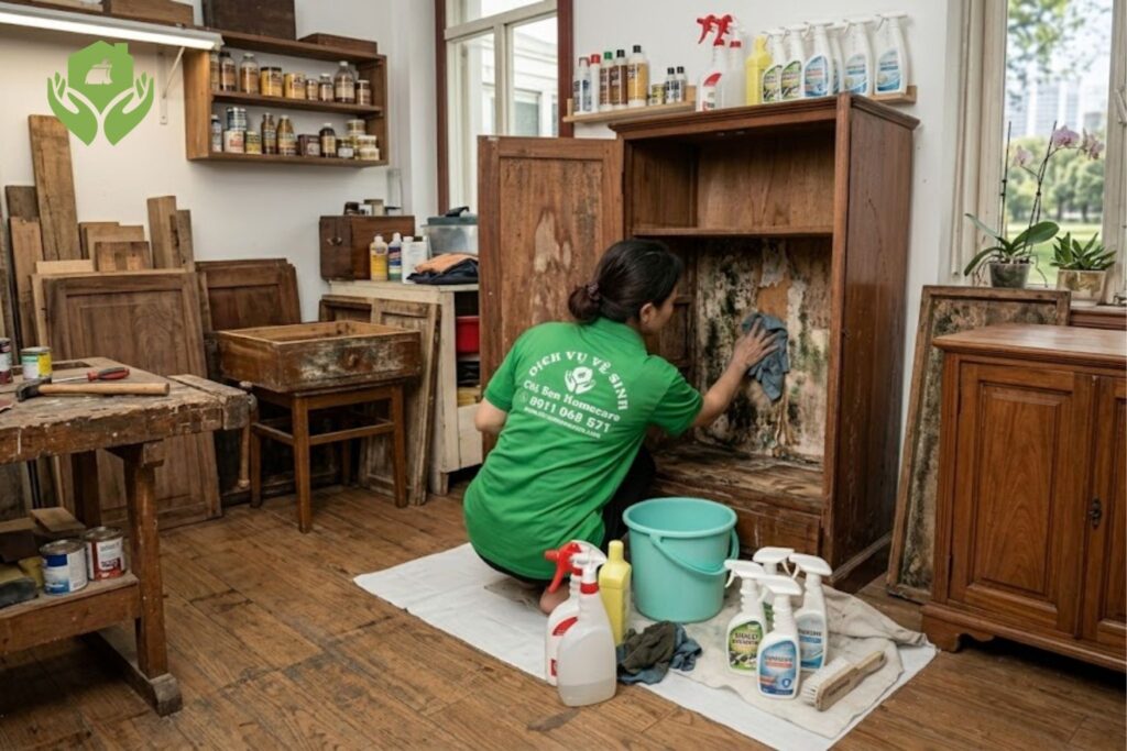 Giải pháp làm sạch đồ nội thất bị ẩm mốc