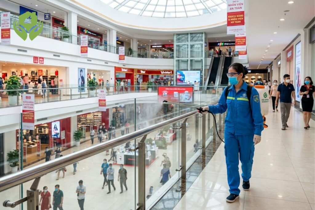 Tầm quan trọng của khử khuẩn tại trung tâm thương mại
