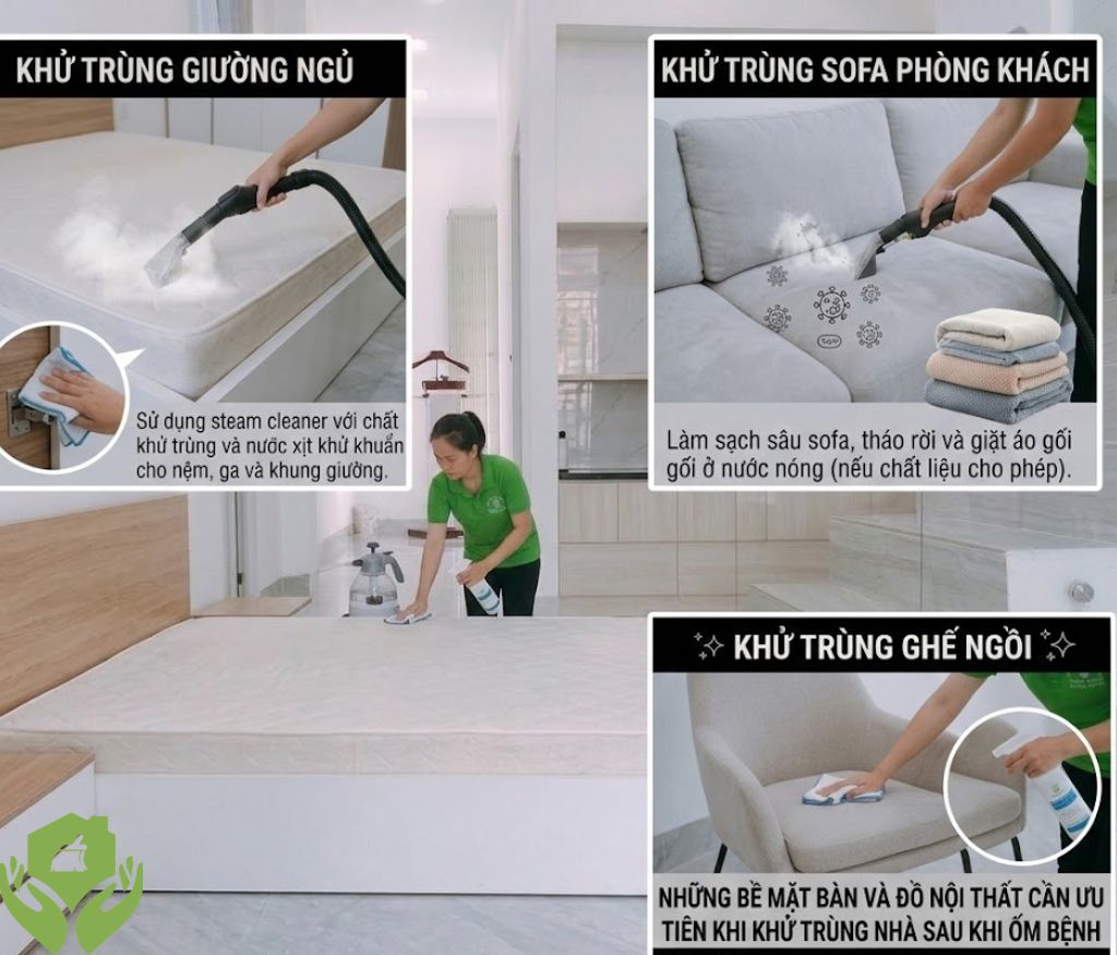 Làm Sạch Và Khử Trùng Nhà Sau Khi Ốm Bệnh