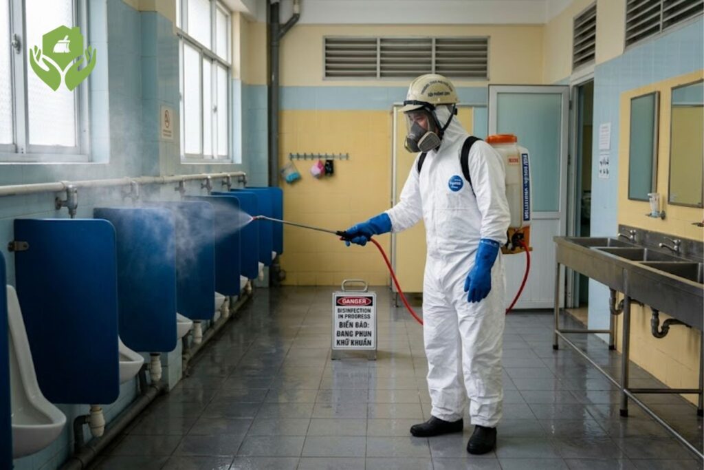 Những khu vực cần phun khử khuẩn trong trường học thường xuyên
