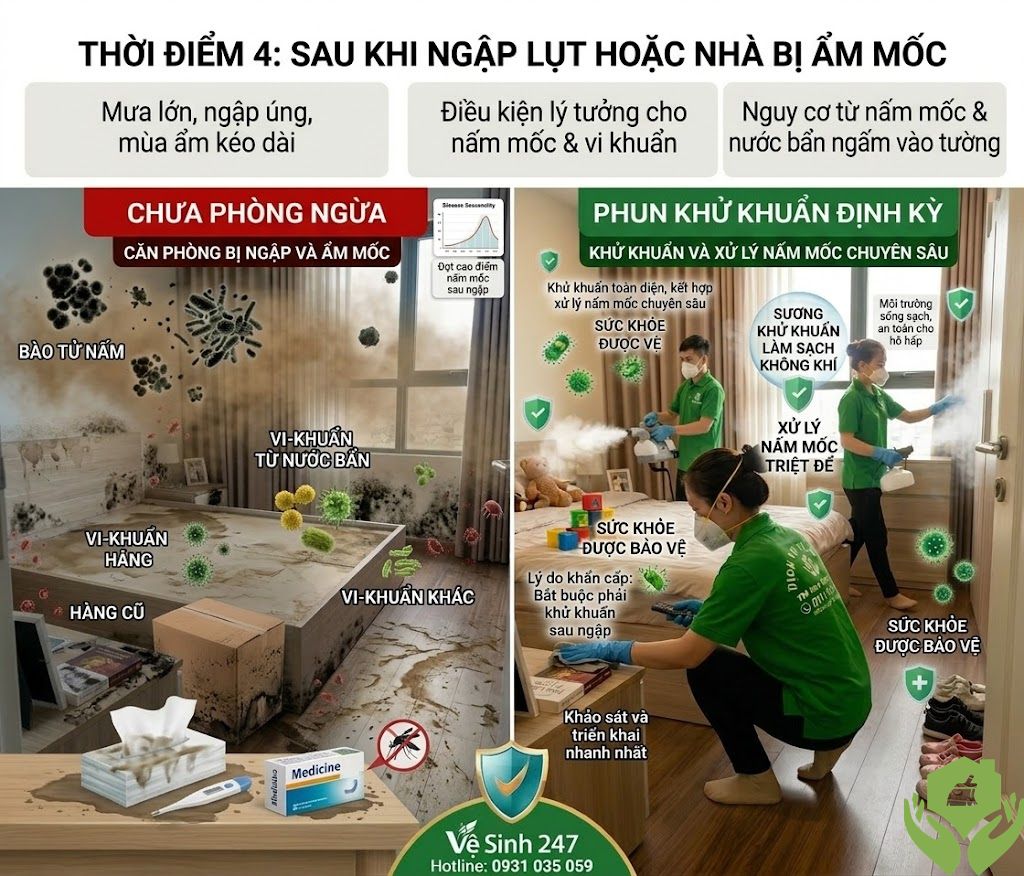 Top 5 Thời Điểm Vàng Nên Phun Khử Khuẩn Nhà – Đừng Để Quá Muộn!