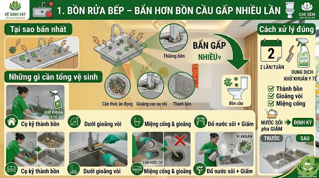 Top 7 Khu Vực Bẩn Nhất Trong Nhà Mà Bạn Hay Bỏ Qua