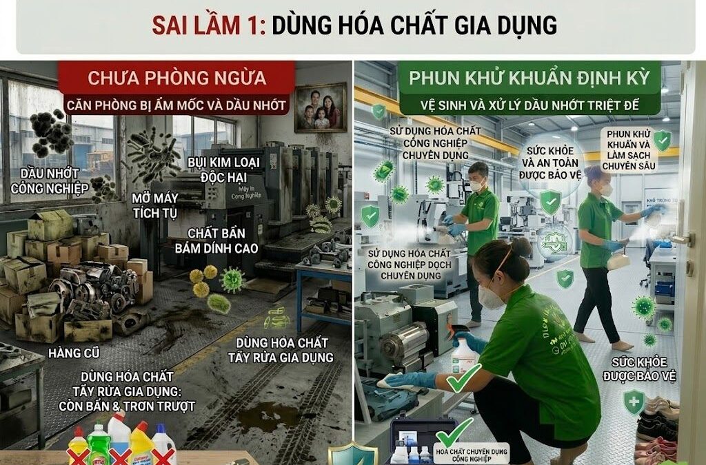 Top 7 Sai Lầm Khi Tự Vệ Sinh Nhà Xưởng – Và Cách Khắc Phục Hiệu Quả