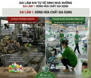 Top 7 Sai Lầm Khi Tự Vệ Sinh Nhà Xưởng – Và Cách Khắc Phục Hiệu Quả