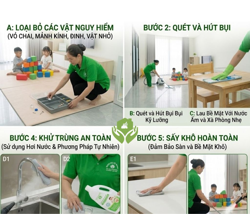 Vệ Sinh Nhà Cho Trẻ Em - Đảm Bảo An Toàn Sức Khỏe Cho Con Yêu